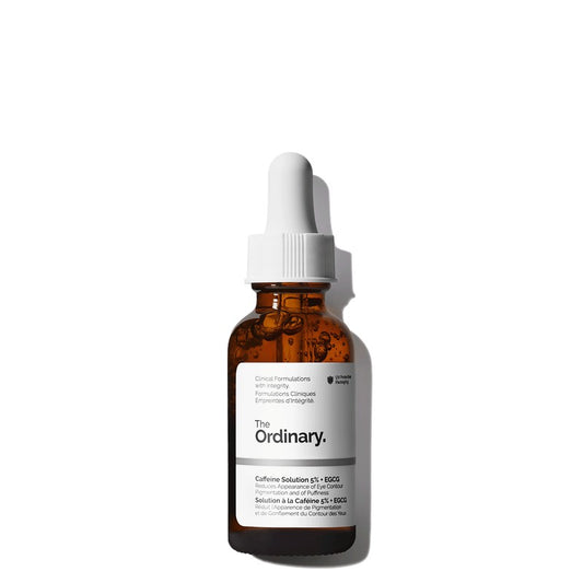 The Ordinary Solución de Cafeína 5% + EGCG, 30ml Sérum Deshinchante de Ojos para Ojeras y Ojos Cansados