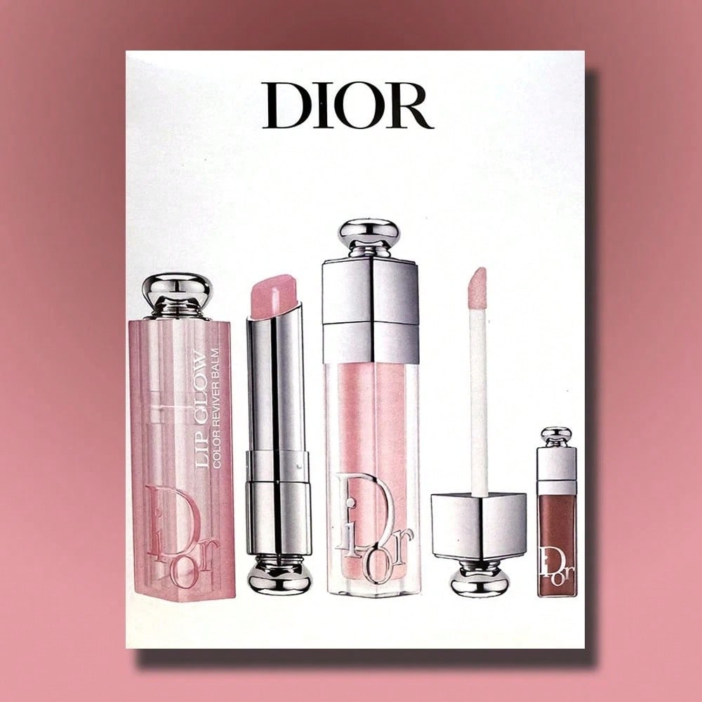 Christian Dior Addict Essentials Lip Glow, Lip Maximizer y Mini Lip Set de 3 piezas 001 Rosa