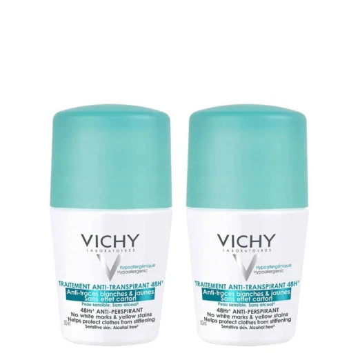 Vichy 48H Dual-Action Anti-Perspirant Deodorant - 2x50ml