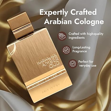 Al Haramain Amber Oud Gold Edition - Perfume árabe para mujeres y hombres unisex - Ámbar de larga duración - 2 oz/4 oz