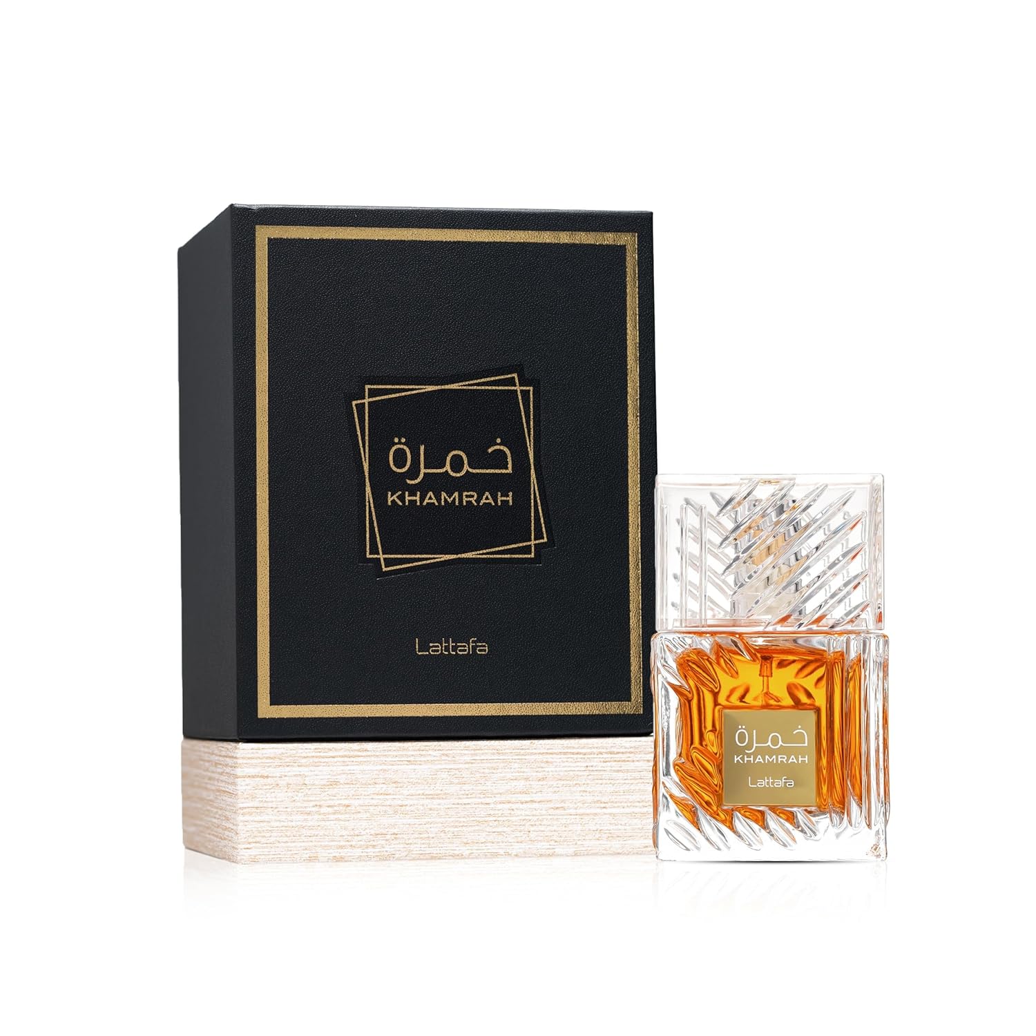 Lattafa Khamrah Eau De Parfum - Perfume árabe de larga duración para hombres y mujeres - Aroma especiado, dulce y amaderado - 100ml/3.4 Fl Oz