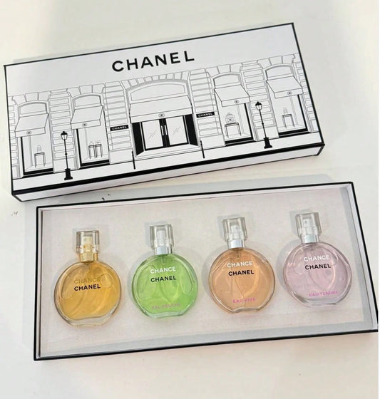 Chanel Chance Eau De Parfum Collection (4x30ml) – Women Perfume Gift Set - Birthday, Valentine's Day, Anniversary, Holiday, Wedding Gift Set