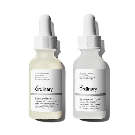 The Ordinary Skin Support Basics Duo: Hyaluronic Acid 2% + B5 Niacinamide 10% + Zinc 1%