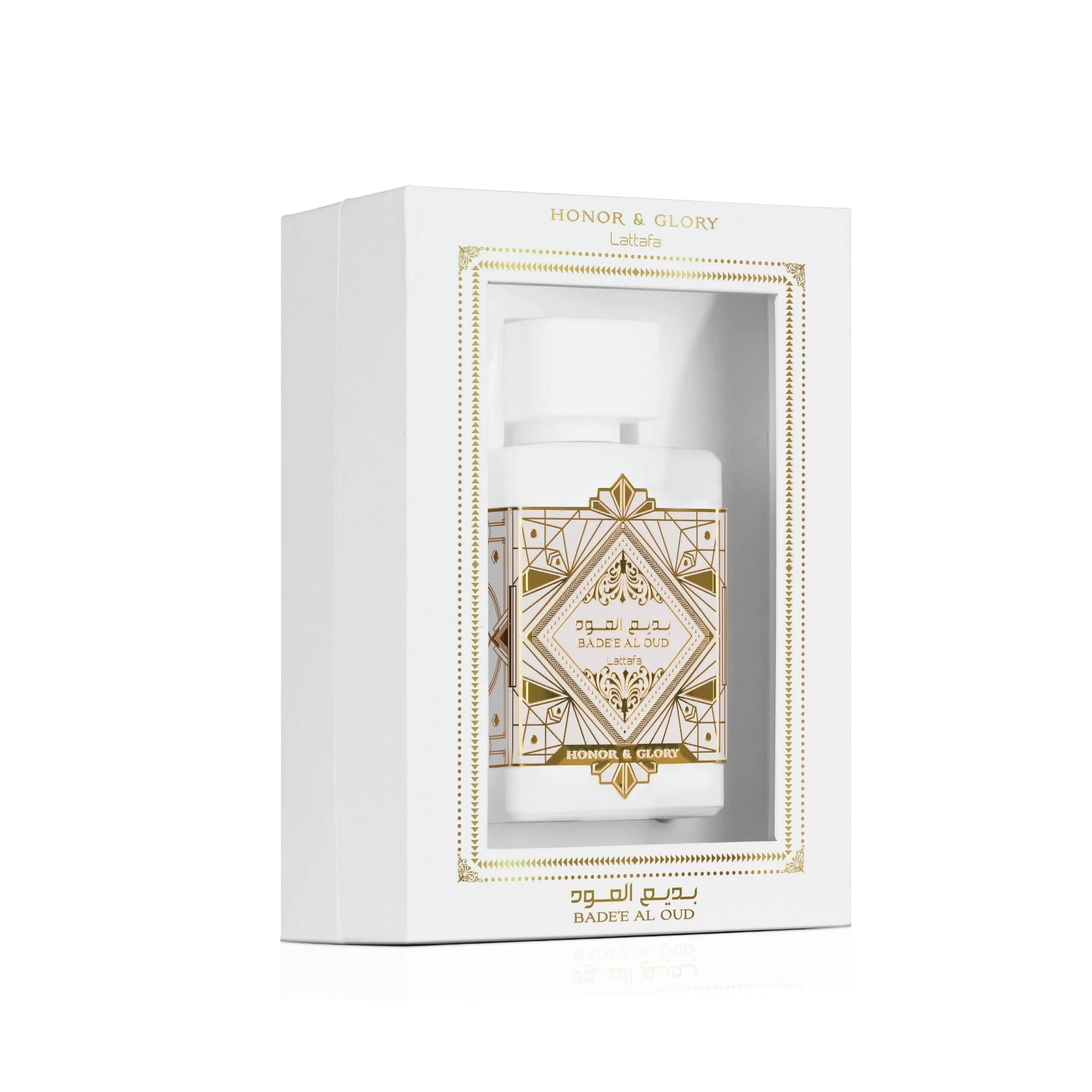Lattafa Bade'e Al Oud Honor & Glory Eau de Parfum, fragancia duradera para unisex, 3.40 onzas / 100 ml