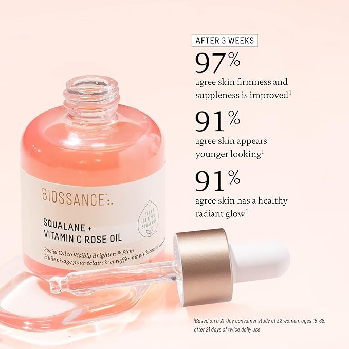Biossance Squalane Vitamin C Rose Oil 30ml