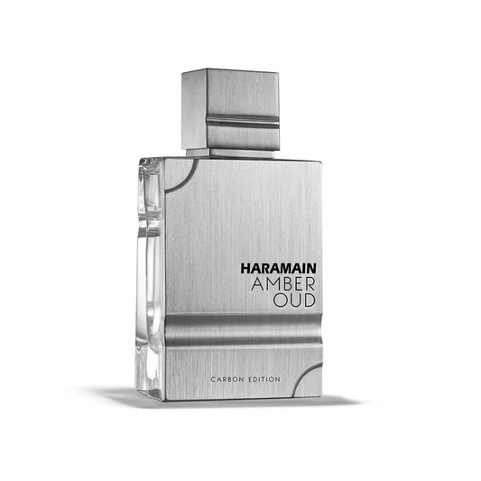 Al Haramain Amber Oud Carbon Edition Eau De Parfum Spray - Colonia de hombre de larga duración, perfume árabe amaderado aromático con fragancia árabe premium para hombres - 2oz/60ml