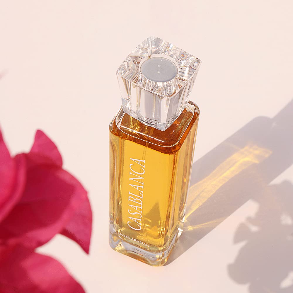 Swiss Arabian Casablanca - Fragancia en espray EDP personal, de larga duración y adictiva - Aroma característico seductor - 100 ml/3.4 Oz