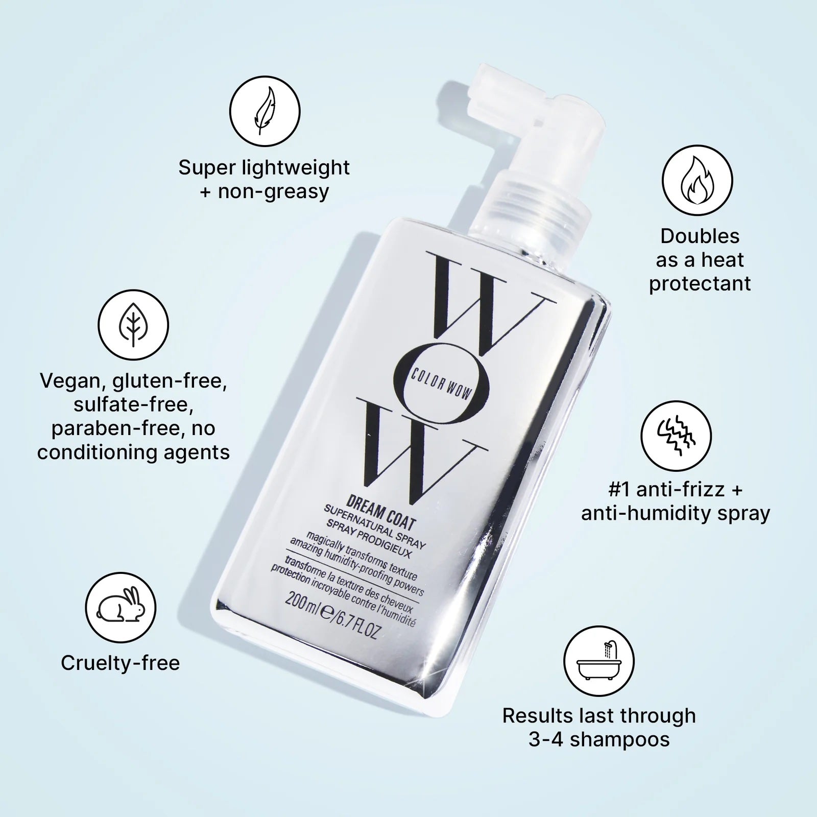 Color Wow Dream Coat Supernatural Treatment Spray for Frizzy Hair 200ml