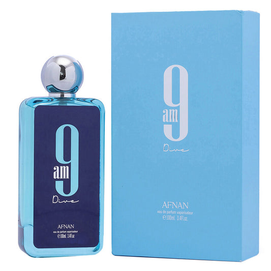 Afnan Perfumes 9 AM Dive - EDP SPRAY 3.4 onzas (100ml) Unisex - Larga Duración