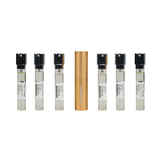Al Haramain Discovery Collection Amber Oud Eau de Parfum - Set de regalo de 6 mini piezas de 0.33 oz