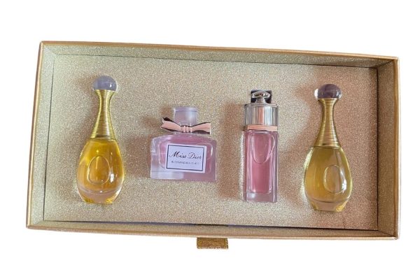Christian Dior Perfume Miniatura Fragancias - 4x5ml - Set de regalo para cumpleaños, San Valentín, aniversario, vacaciones, boda