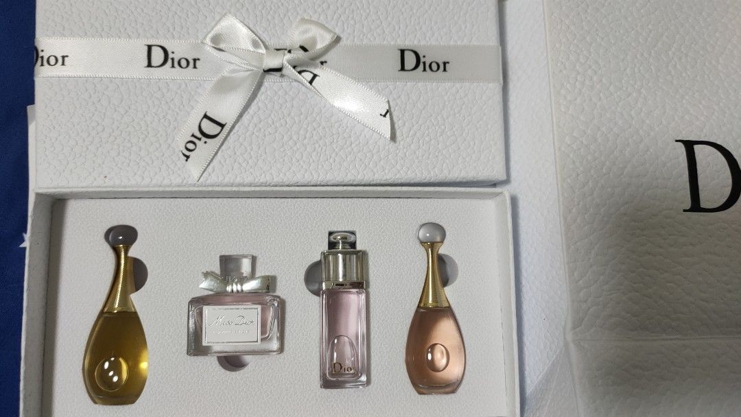 Set de fragancias en miniatura Christian Dior para mujer - 4x5ml - Regalo para cumpleaños, San Valentín, aniversario, Navidad, bodas