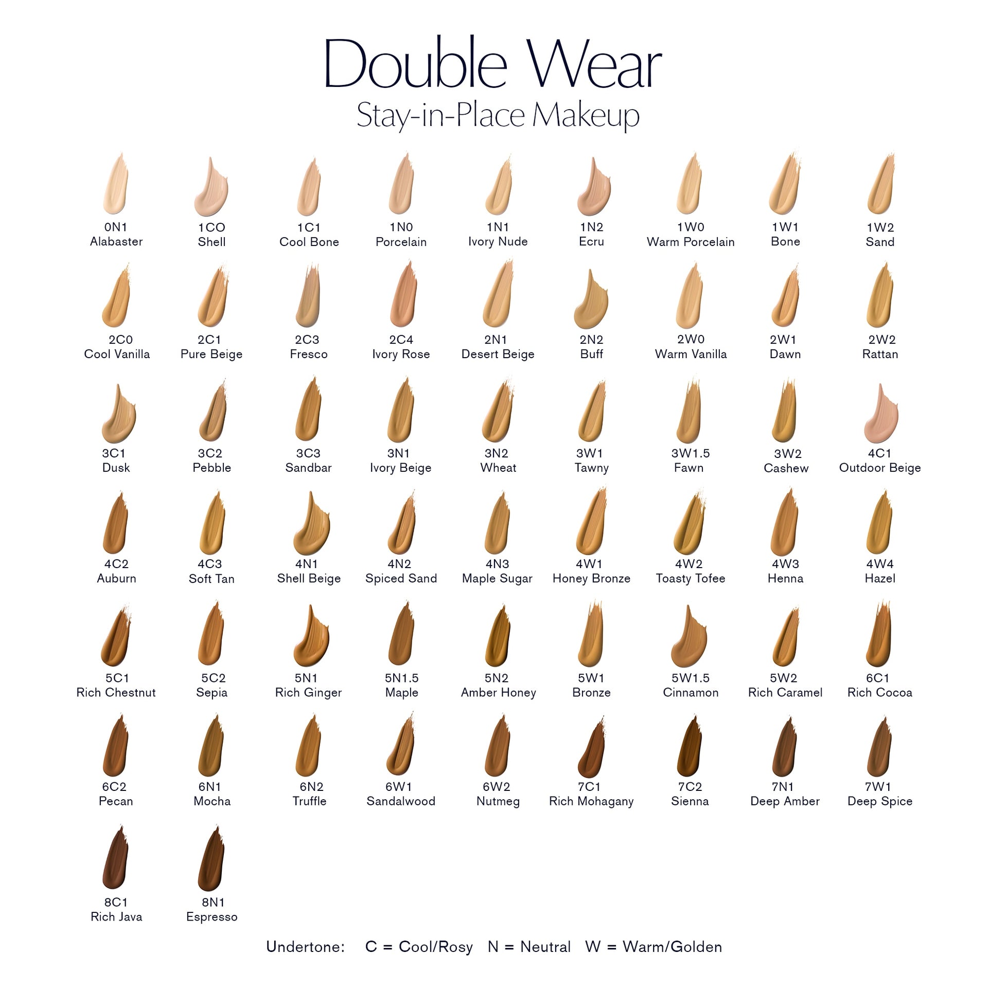 Estee Lauder Double Wear Stay In Place Makeup SPF 10 Liquid Foundation- (No. 82 Warm Vanilla)