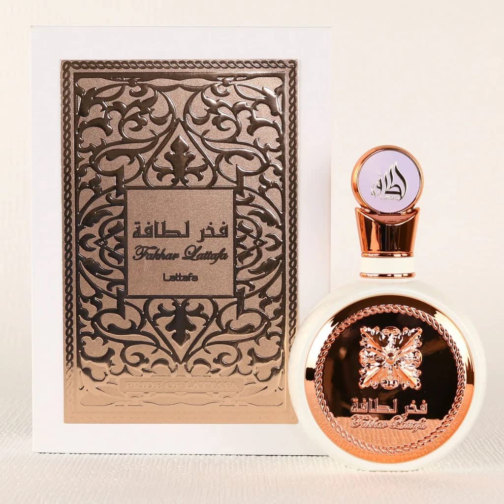 Lattafa Fakhar Eau de Parfum Fragancia Duradera para Mujer - Floral, Afrutada Fresca, Dulce - 3.40 Onzas / 100 ml