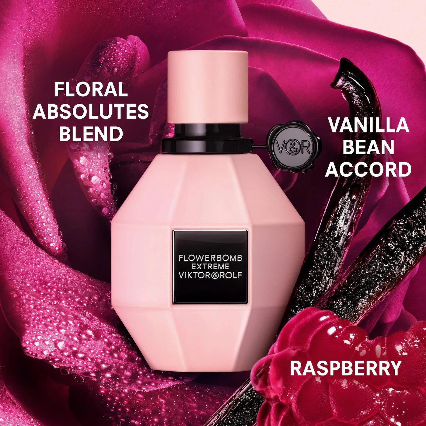 Viktor&Rolf Flowerbomb Extreme Eau de Parfum Intenso con Frambuesa y Vainilla - 100ml/3.4fl.oz