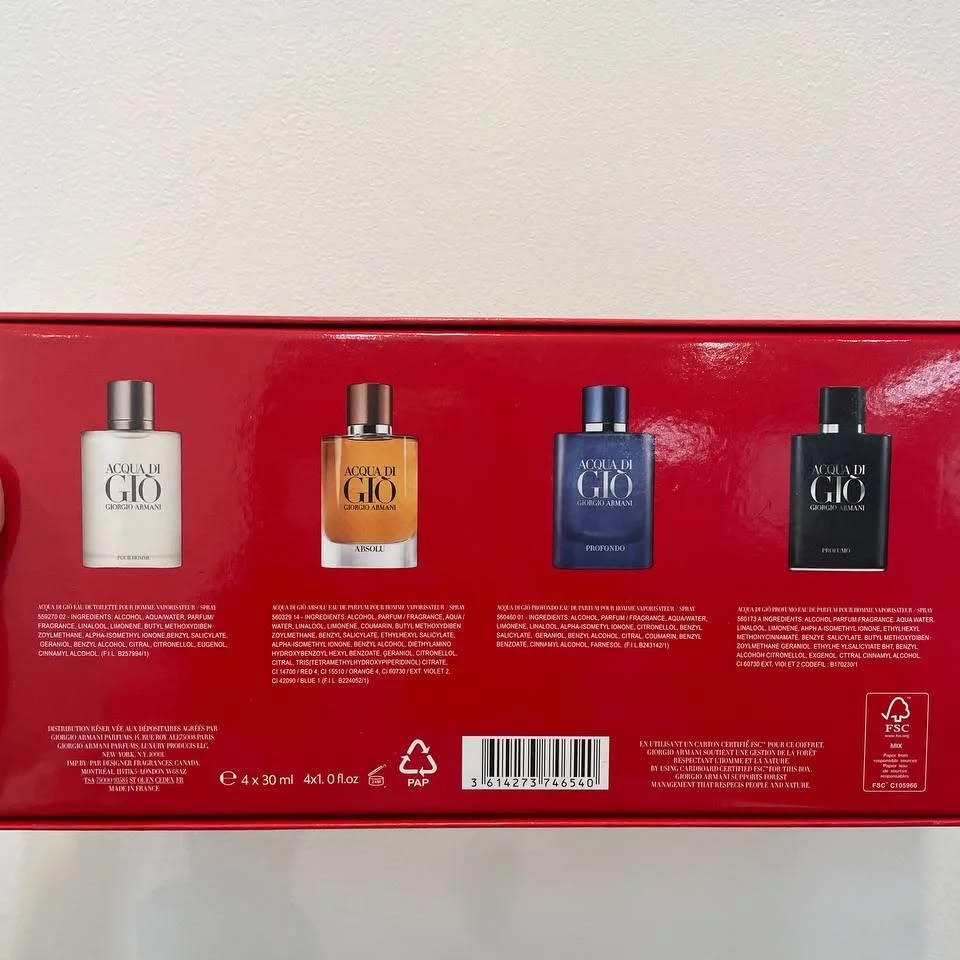 Giorgio Armani Acqua Di Gio 4x 30ml parfume Set
