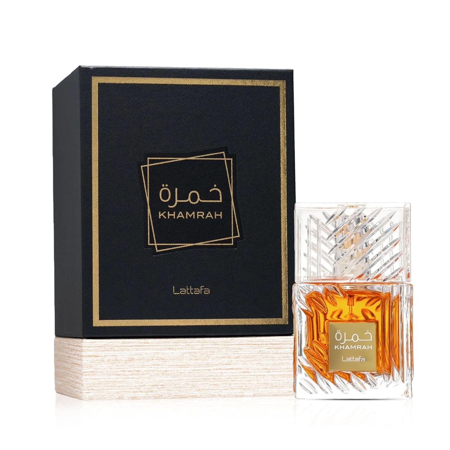 Lattafa Khamrah Eau De Parfum - Perfume árabe de larga duración para hombres y mujeres - Aroma especiado, dulce y amaderado - 100ml/3.4 Fl Oz