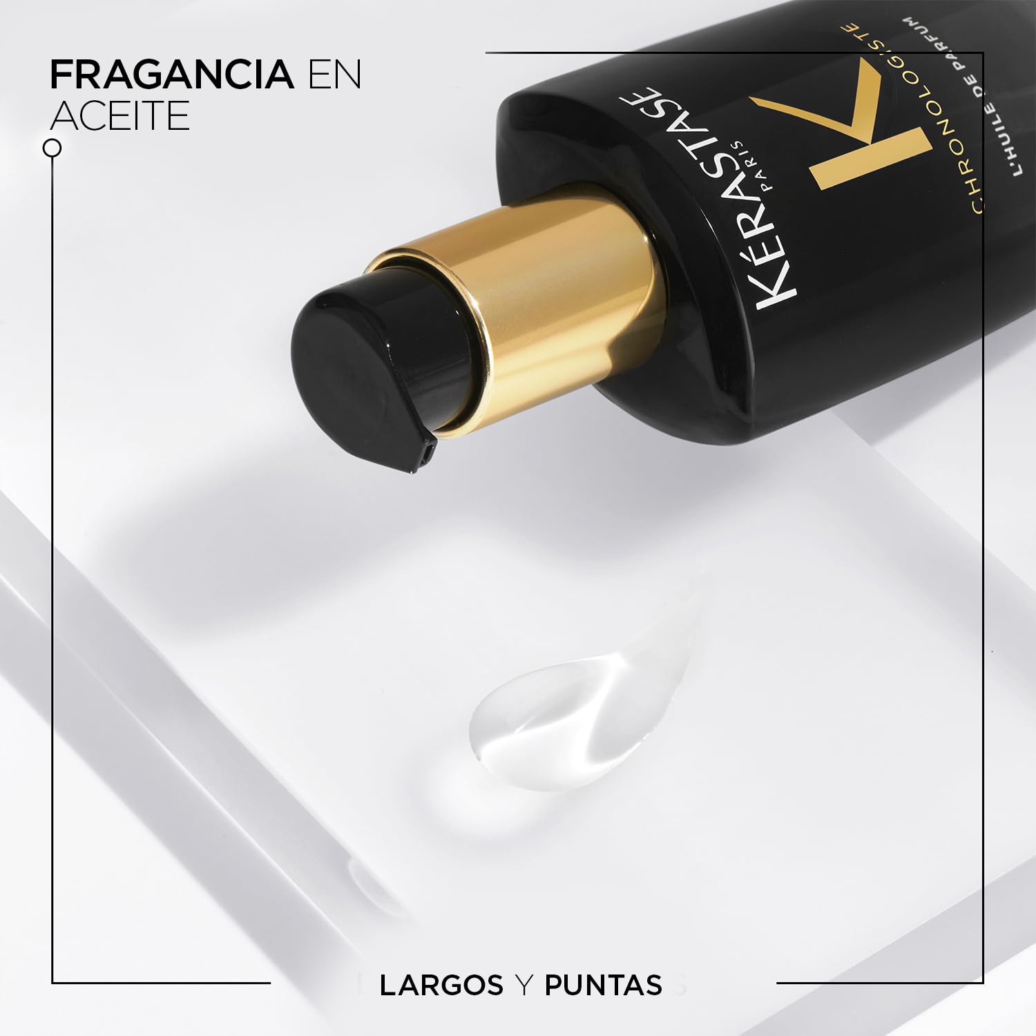 Kérastase Chronologiste Huile De Parfum Aceite capilar para cuero cabelludo seco y cabello seco y dañado - Nutre y aporta brillo con ácido hialurónico y vitamina E - 50 ml
