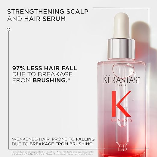 Kerastase Genesis Hair Serum | Tratamiento Fortificante Diario para Cabello Débil o Dañado | Nutre y Refuerza el Cabello | Antirotura | Sin Siliconas | Para Cabello Debilitado | Sérum Fortificante 30ml