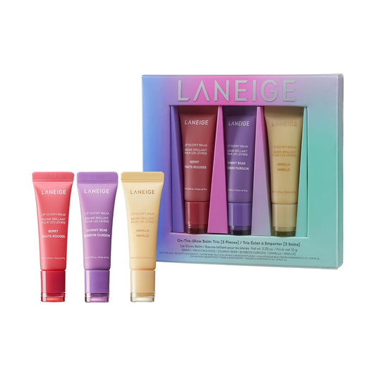 Laneige On-The-Glow Lip Glowy Balm Set 3x10g For Women Gift