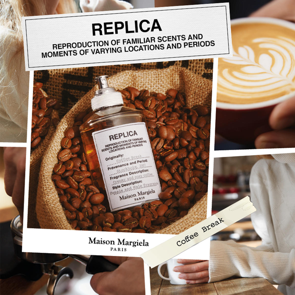 Maison Margiela 'REPLICA' Coffee Break Eau de Toilette with Coffee Accord & Milk Mousse Accord 100ml