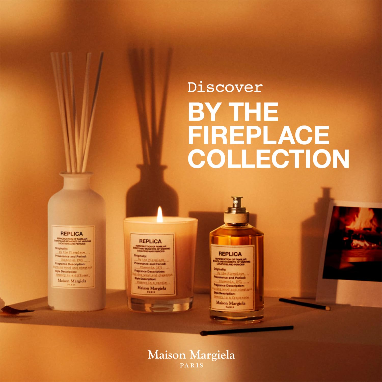 Maison Margiela ‘REPLICA' By the Fireplace Eau de Toilette with Chestnut, Vanilla, and Clove Oil100ml