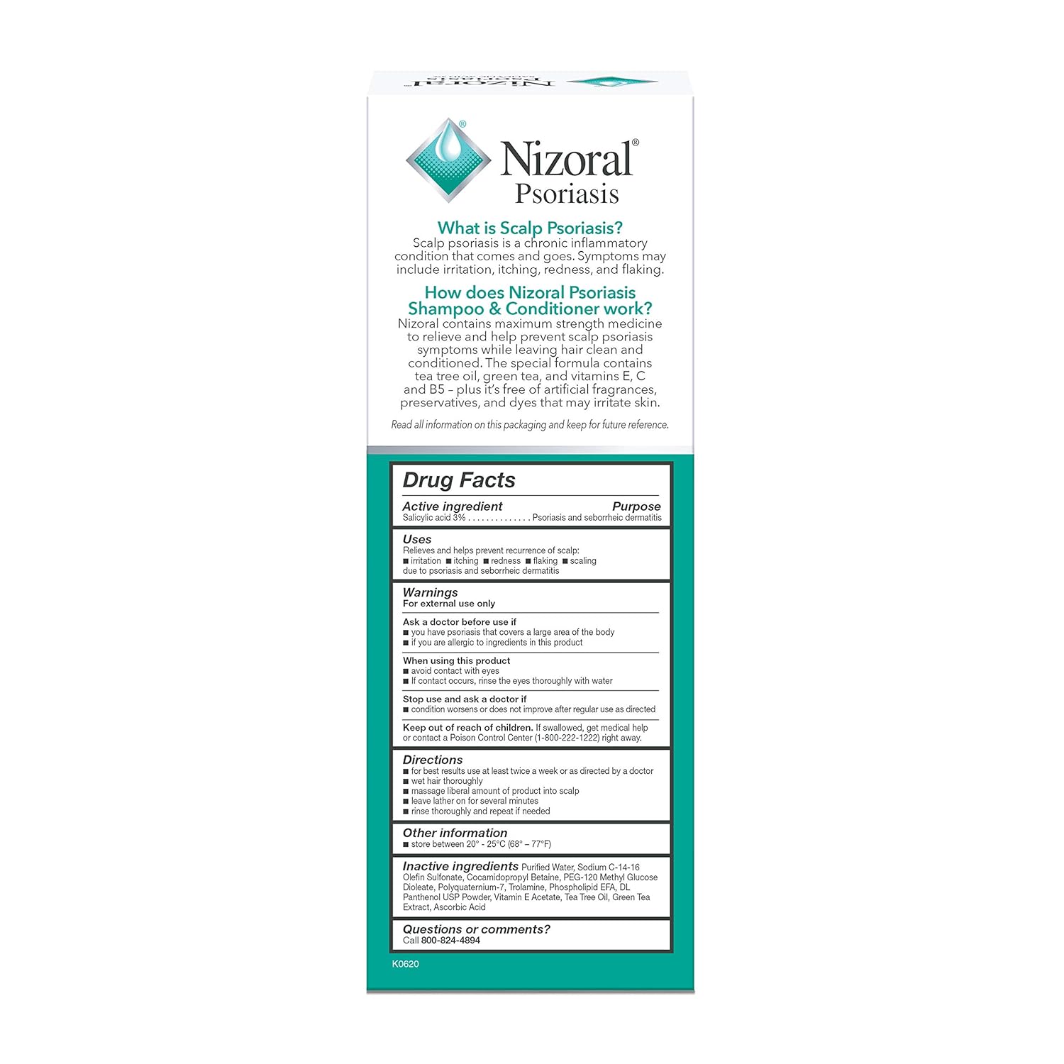 Nizoral Scalp Psoriasis Shampoo Salicylic Acid 3% Conditioner 325ml