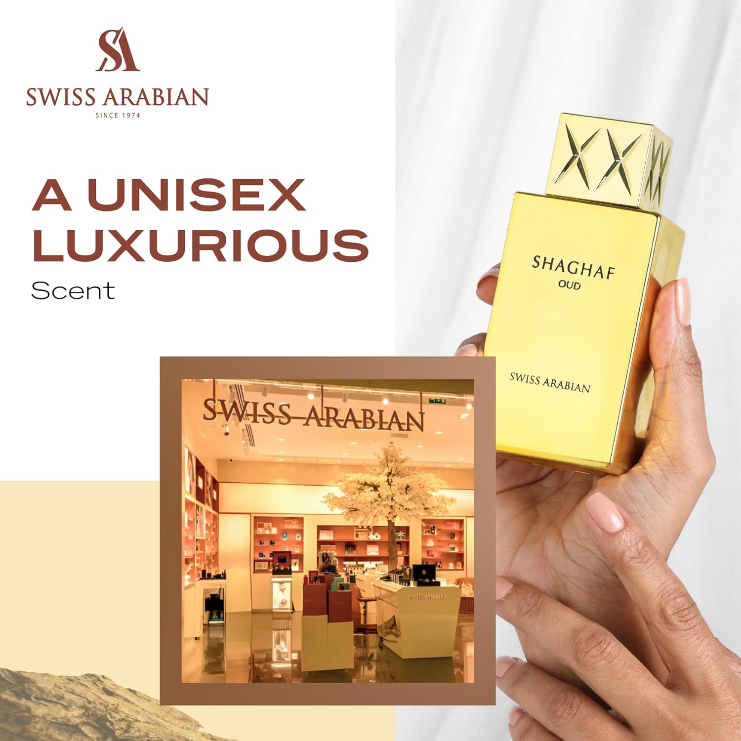 Swiss Arabian-Shaghaf Oud - Eau de Parfum en spray personal de larga duración y adictivo - Aroma distintivo seductor - 75 ml/2.5 oz