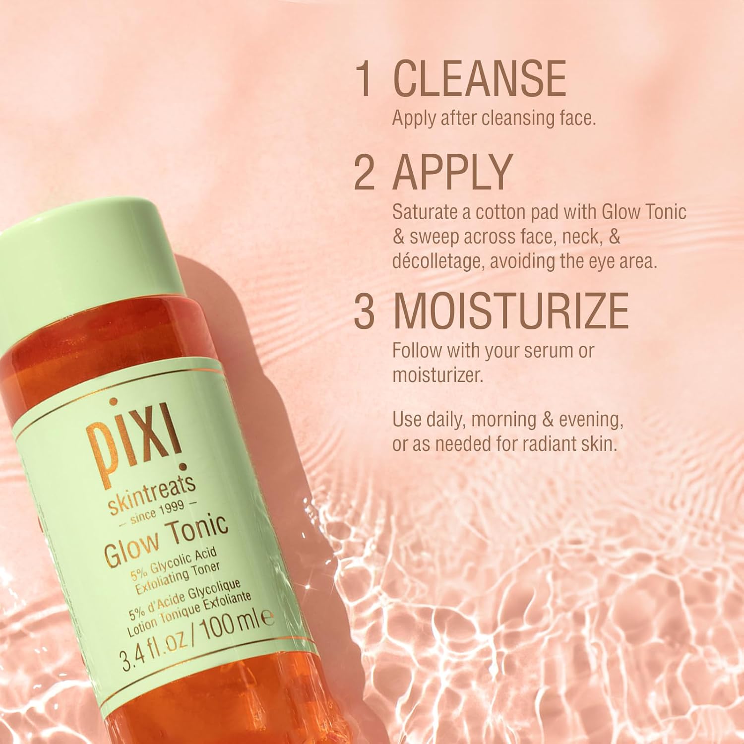 Pixi Glow Tonic Balancing Face Toner Glycolic Acid Toner 100ml