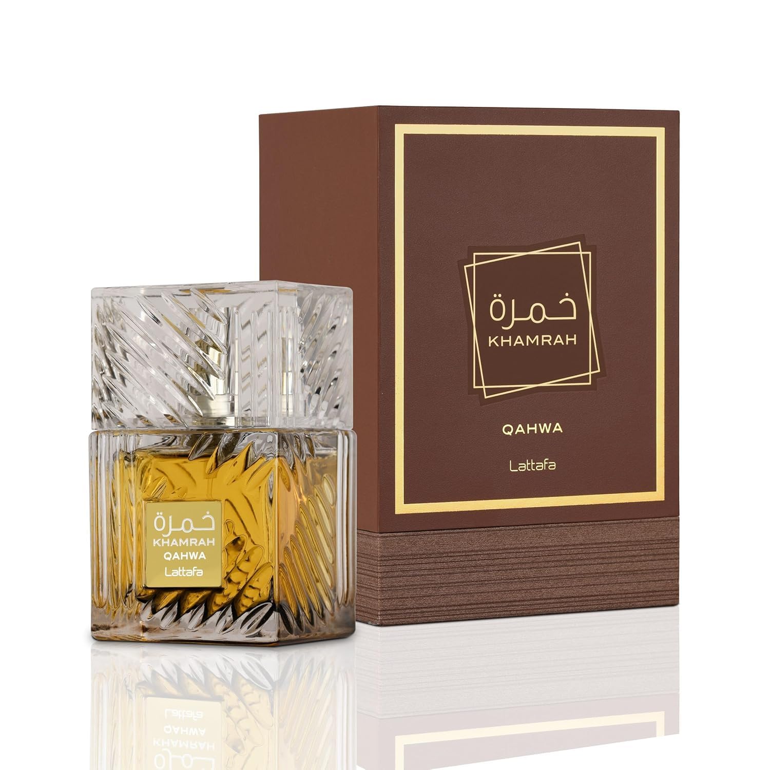 Lattafa Khamrah Qahwa Eau de Parfum Unisex - Fragancia de Larga Duración - Vainilla, Especiado Cálido, Canela, Dulce - 3.40 Onzas / 100 ml