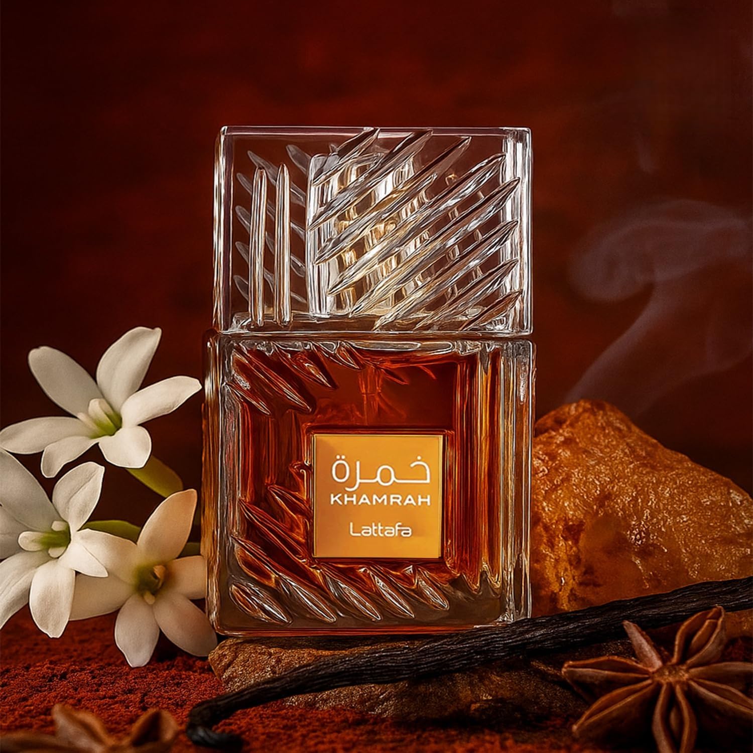 Lattafa Khamrah Qahwa Eau de Parfum Unisex - Fragancia de Larga Duración - Vainilla, Especiado Cálido, Canela, Dulce - 3.40 Onzas / 100 ml