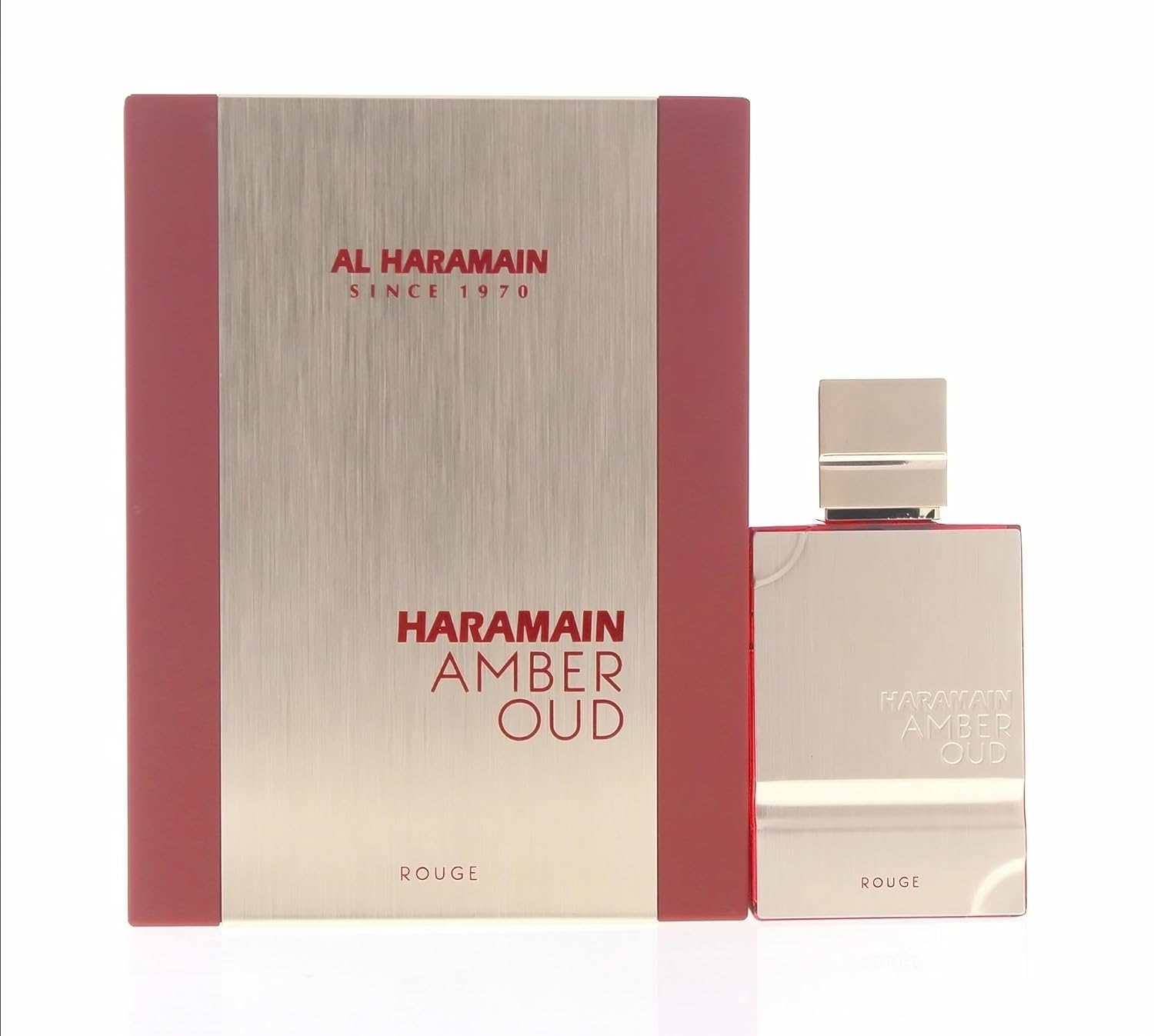 Al Haramain Amber Oud Rouge Eau de Parfum en spray para hombre, 60 ml/2 onzas