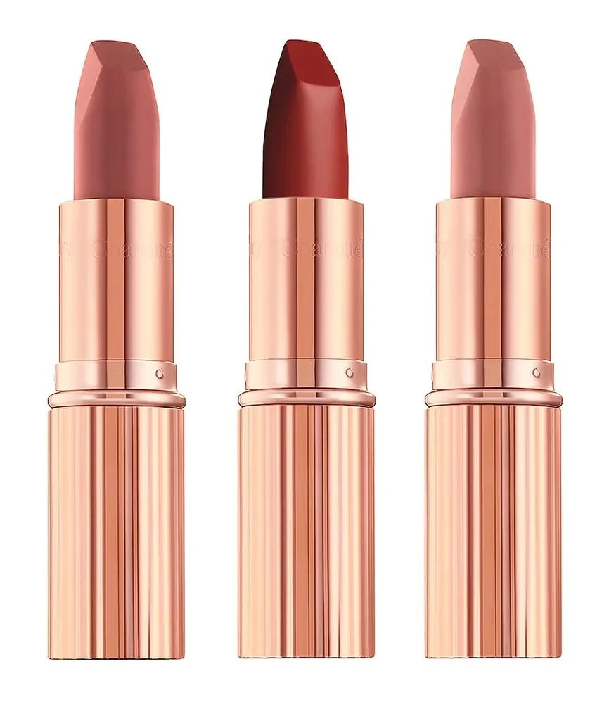 Charlotte Tilbury Iconic Mini Lip Trio Kit - Pillow Talk, Walk of No Shame, Supermodel 0.03 Onzas