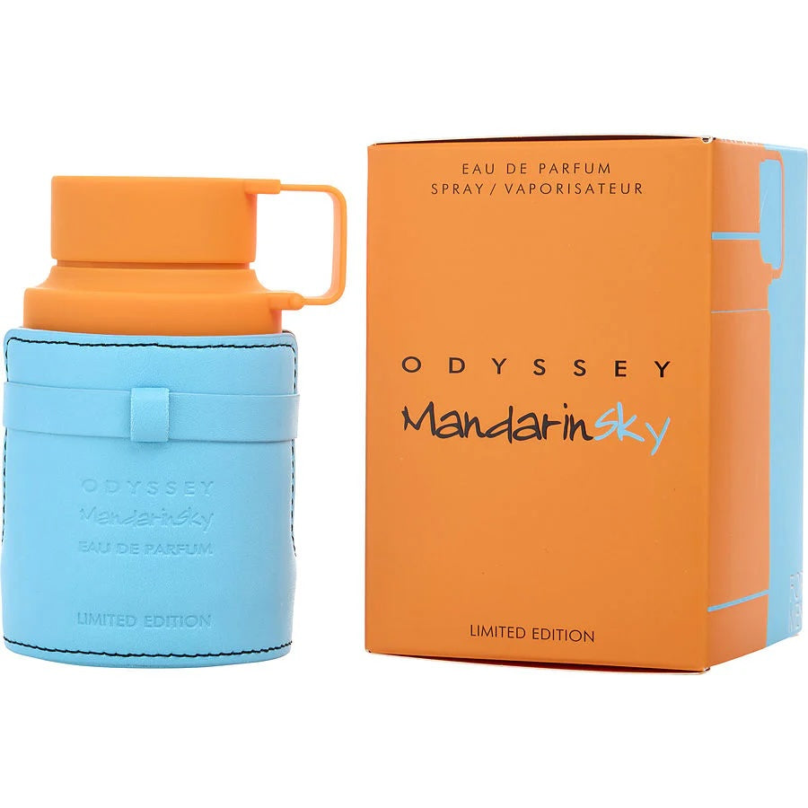 Armaf Odyssey - Edición Limitada Mandarinsky de Armaf para Hombres - Spray EDP de 100 ml/3.4 oz - Mandarina, Azafrán y Salvia, Caramelo, Haba Tonka, Ambroxan, Vetiver y Cedro