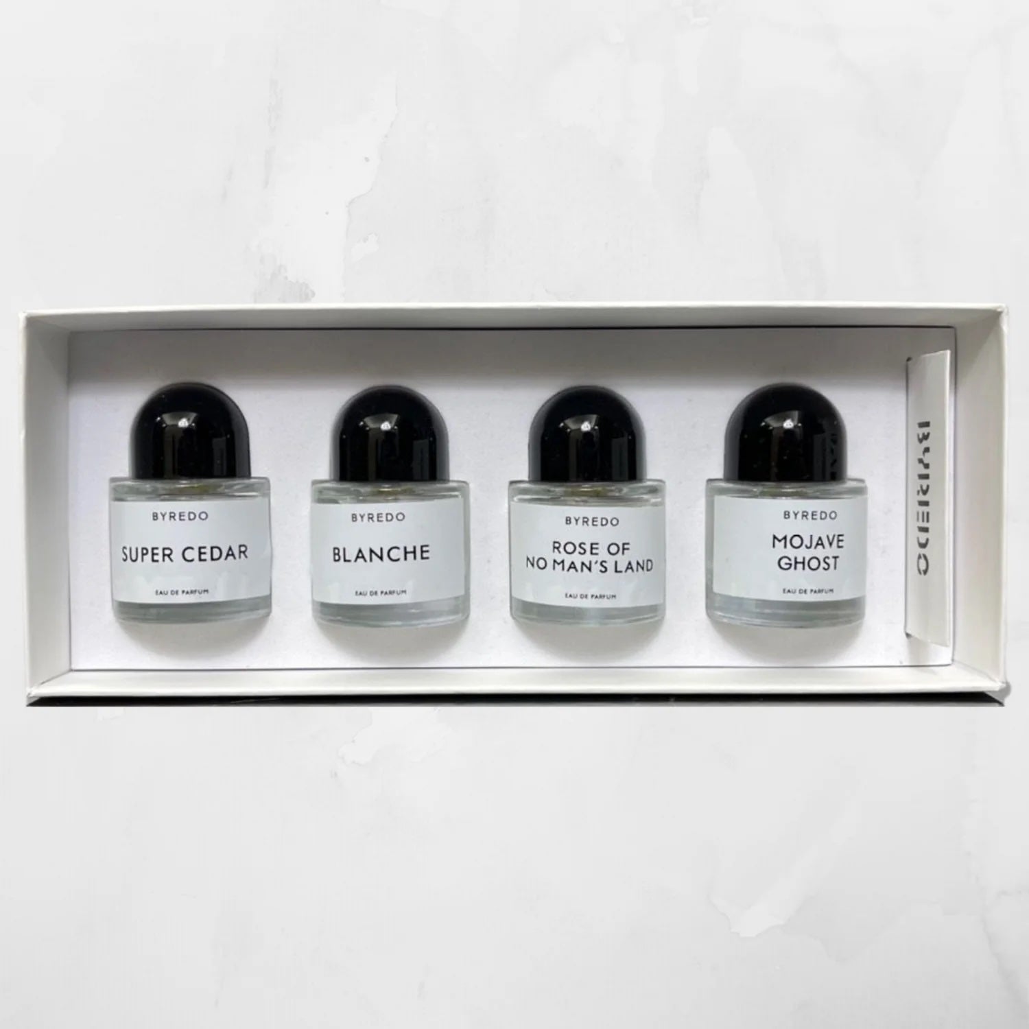 Byredo Perfume Gift Set (30ml x 4) - Super Cedar, Blanche, Mojave Ghost, Rose of No Man's Land Fragrance - High Quality Cologne for Women and Men