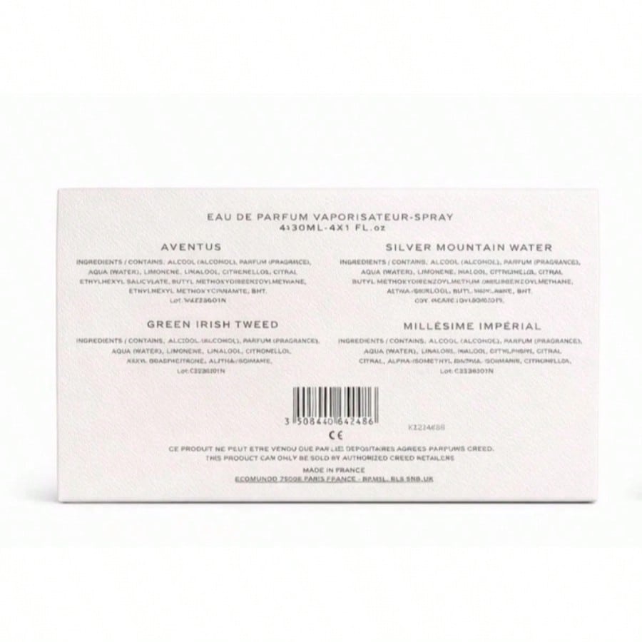 Creed Luxury Collection Set de Colonia EDP 4 x 30ml - Regalo para Cumpleaños, Día de San Valentín, Aniversario, Vacaciones, Boda