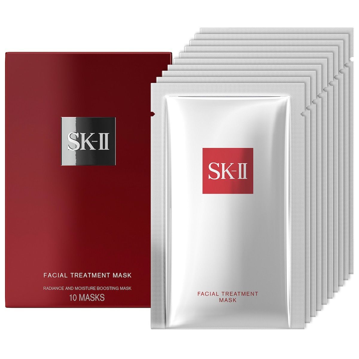 SK-II Mascarilla Facial Treatment -10 unidades- Láminas de mascarilla iluminadora para ayudar a mejorar el tono, la textura y la luminosidad - Tratamiento antienvejecimiento para reponer la humedad y una piel visiblemente más sana