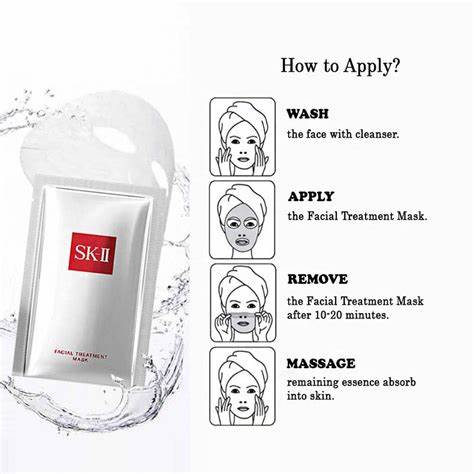 SK-II Mascarilla Facial Treatment -10 unidades- Láminas de mascarilla iluminadora para ayudar a mejorar el tono, la textura y la luminosidad - Tratamiento antienvejecimiento para reponer la humedad y una piel visiblemente más sana