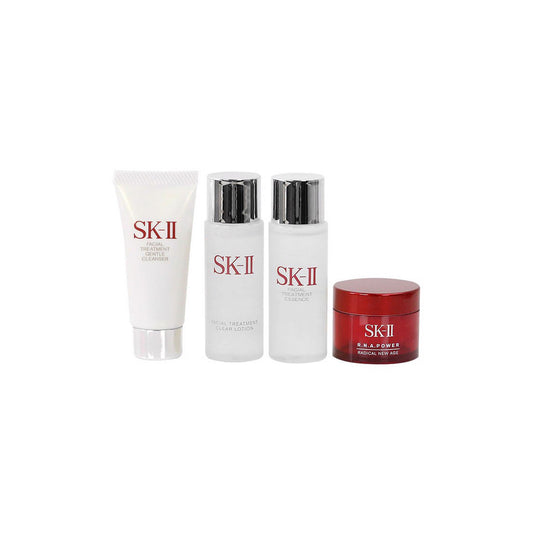 SK-II Kit de Viaje Esencial (4 Artículos Con Caja) - Set de Regalo para Cumpleaños, Día de San Valentín, Aniversario, Fiestas