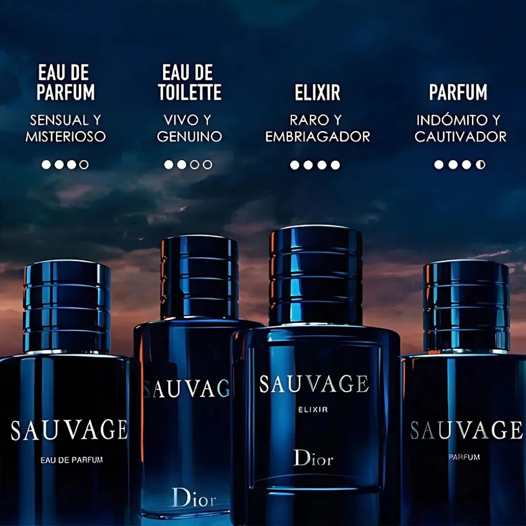 Set Christian Dior Sauvage - 4×30ml - Set de regalo para cumpleaños, Día de San Valentín, aniversario, festividad, boda