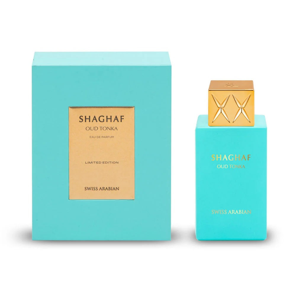 Swiss Arabian - Shaghaf Oud Tonka - Perfume de vainilla con fragancia de ámbar cálido - Atractivo terroso y amaderado - Encantadora fusión de perfume árabe - 75ml/2.5 oz