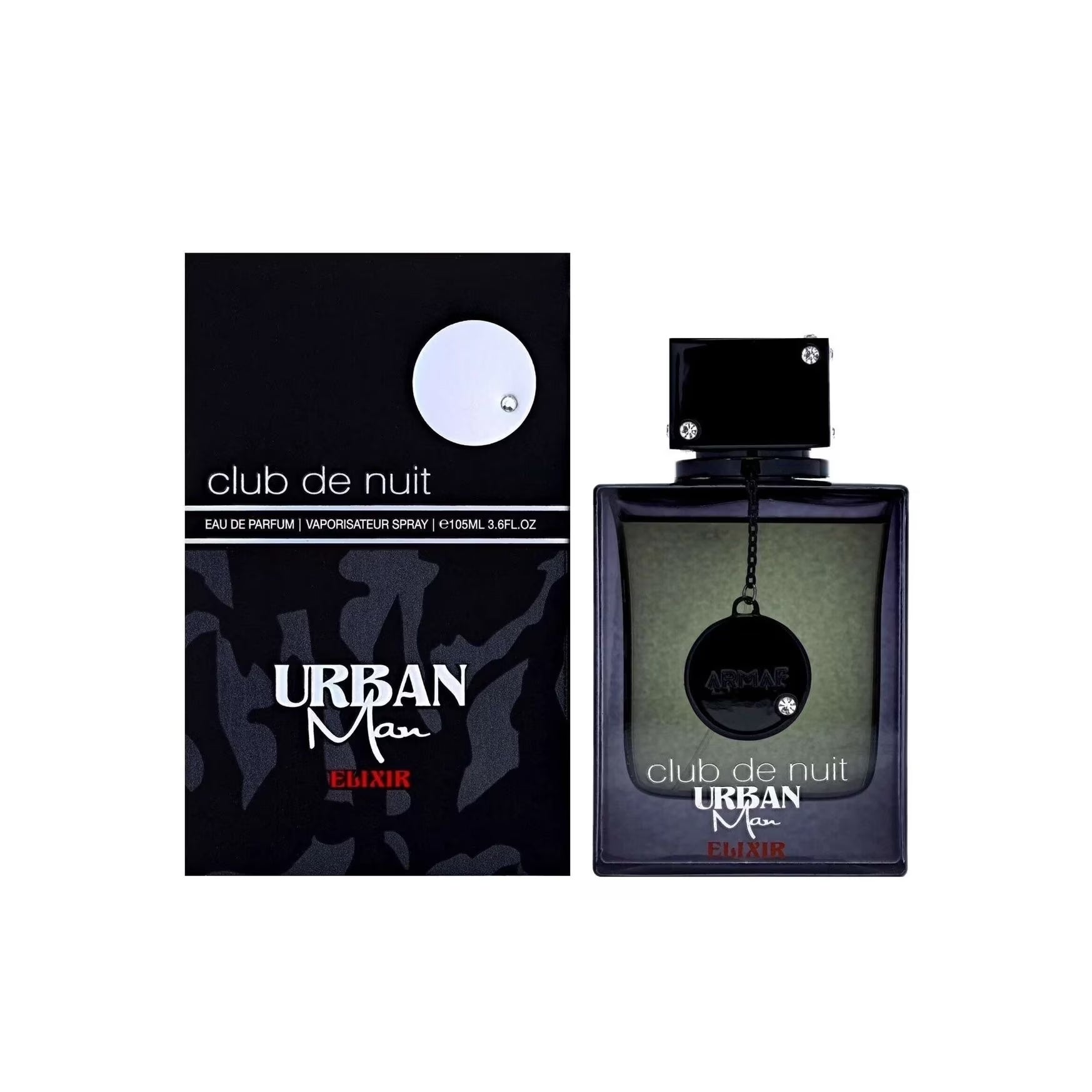 Armaf Club De Nuit Urban Man Elixir para Hombres Eau de Parfum Vaporizador, 3.6 Onzas/105ml -Bergamota. Larga Duración