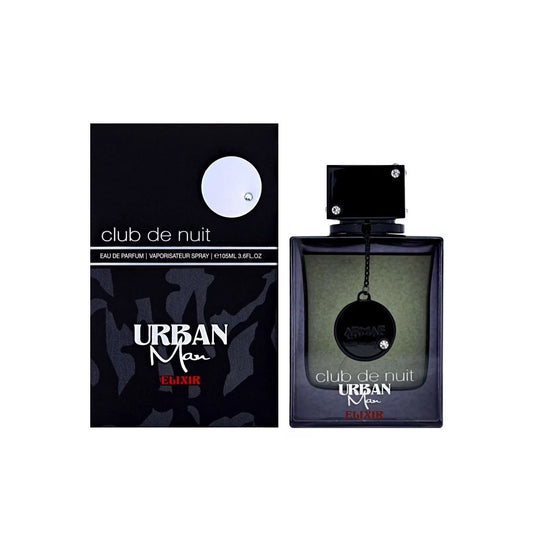 Armaf Club De Nuit Urban Man Elixir para Hombres Eau de Parfum Vaporizador, 3.6 Onzas/105ml -Bergamota. Larga Duración